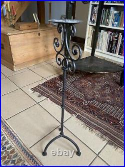 A Vintage Wrought Iron Candlestick