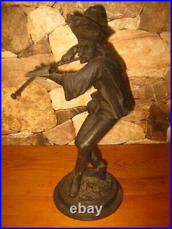 ANTIQUE FIGURAL BLACKSMITH CANDLE HOLDER CANDLESTICK BY Emile Guillemin 19th