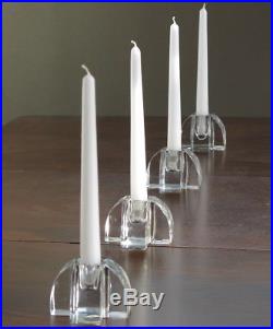 ART DECO 1930's Vintage French BACCARAT Candlestick Candle Holder JACQUES ADNET
