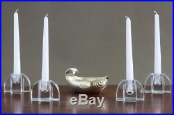 ART DECO 1930's Vintage French BACCARAT Candlestick Candle Holder JACQUES ADNET