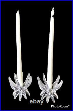 Acrylic Lucite Clear Candlesticks Friedel Ges Gesch Germany Candle Holders MCM
