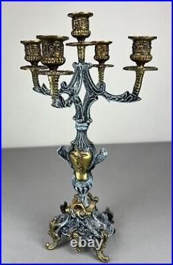 Amazing Five Arm French Vintage Brass Candelabra (lot 5142)