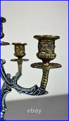 Amazing Five Arm French Vintage Brass Candelabra (lot 5142)