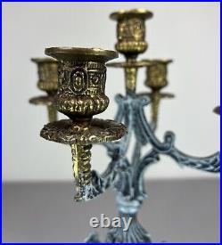 Amazing Five Arm French Vintage Brass Candelabra (lot 5142)