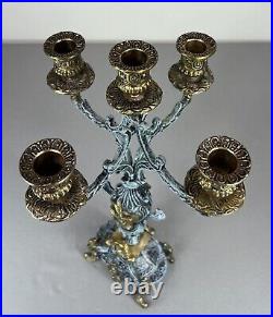 Amazing Five Arm French Vintage Brass Candelabra (lot 5142)