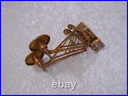 Antique Art Deco Design Brass Piano Candlestick Candle Vintage around 1920