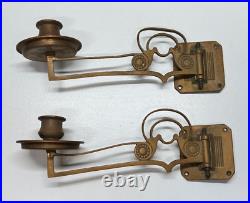 Antique Brass Double Piano Candlestick / Wall Sconces Wall Candles Antique