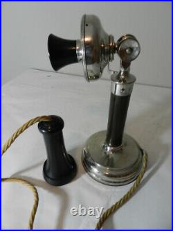 Antique Candlestick Telephone- Antique Kellogg Co. Phone- Vintage Telephone