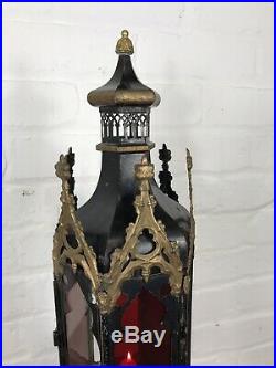 Antique Church Lantern Gothic Lamp Candlestick Decorative Vintage Light