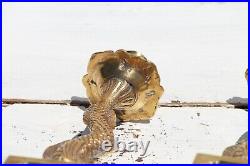 Antique French Pair of Gilt Bronze Dolphin Candlesticks