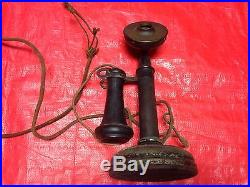 Antique Kellogg 1901-1908 Candlestick Telephone Bakelite Ear Vintage Display