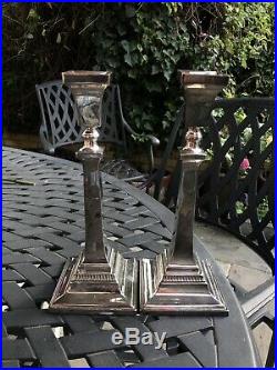Antique Or Vintage Pair Of Solid Silver Candlestick London 1971 SCRAP Is 564 Gra