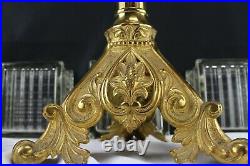 Antique/Vintage 20 Gilt Bronze French Altar Candle Holder Candlestick Gothic