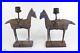 Antique-Vintage-Folk-Art-Wrought-Iron-Horse-Candlesticks-01-boj