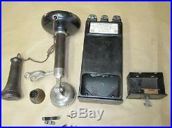 Antique Vintage Grey TelPay Station Hotel Dean Candlestick Pay Phone Wall