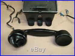 Antique Vintage Grey TelPay Station Hotel Wall Candlestick Pay Telephone