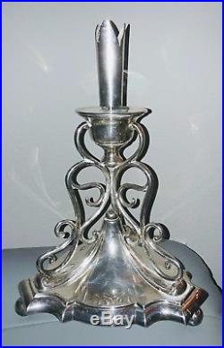 Antique Vintage James Deakin & Sons Silverplate Epergne Centerpiece candlestick