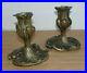 Antique-Vintage-Pair-Cast-Bronze-Art-Nouveau-Candle-Sticks-Pattern-No-4550-01-of