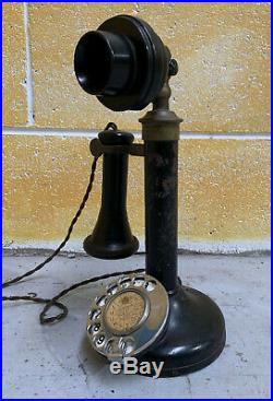 Antique Vintage Pmg Candlestick Telephone All Original
