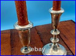 Antique Vintage Weighted Sterling Silver 925 Pair of Candlesticks/Holders 661g