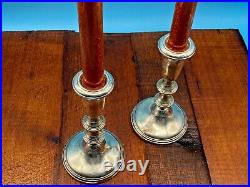 Antique Vintage Weighted Sterling Silver 925 Pair of Candlesticks/Holders 661g