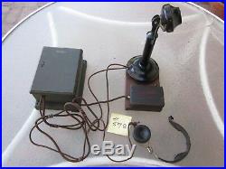 Antique Vintage Western Electic Railroad Dispatcher Station Candlestick Phone