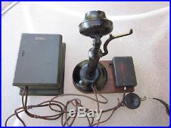Antique Vintage Western Electic Railroad Dispatcher Station Candlestick Phone