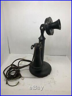 Antique Vintage Western Electric Candlestick Telephone 323 Bower Barff Finish