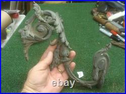 Antique Wall Candle Holders Sconces Pair Bronze Vintage BEAUTIFUL