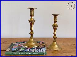 Assorted Pairs of Vintage Brass Taper Candle Holders Antique Candlesticks