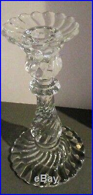 Baccarat Bambous Vintage Crystal Glass Candlestick withSwirl