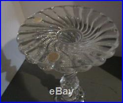 Baccarat Bambous Vintage Crystal Glass Candlestick withSwirl