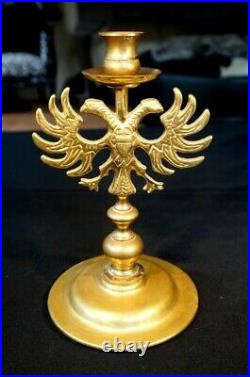 Beautiful Vintage Brass Russian Candlestick