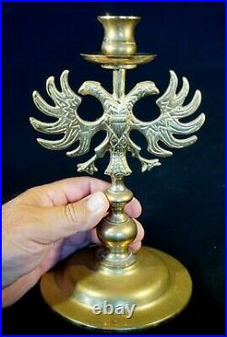 Beautiful Vintage Brass Russian Candlestick