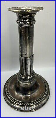 Bergdorf Goodman VTG Italia Marked Candle sticks, Silver Toned, 7 3/4 x 4 1/2