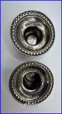 Bergdorf Goodman VTG Italia Marked Candle sticks, Silver Toned, 7 3/4 x 4 1/2