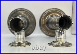 Bergdorf Goodman VTG Italia Marked Candle sticks, Silver Toned, 7 3/4 x 4 1/2