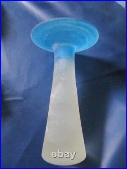 Blue scavo glass candlestick holders BY Antonio da Ros for Cenedes MURANO PICK1