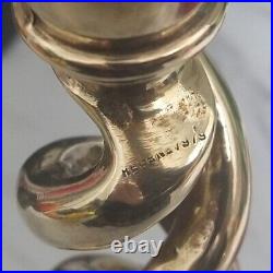 Brass Candlesticks Candlestick Barley Twist Pair Unscrew 25cm / 10 Vintage