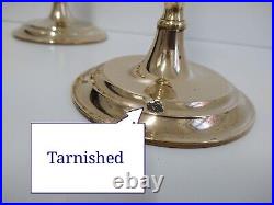 Brass Candlesticks Candlestick Barley Twist Pair Unscrew 25cm / 10 Vintage