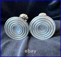 CARTIER Sterling Silver Candlesticks Weighted Vintage 5.75