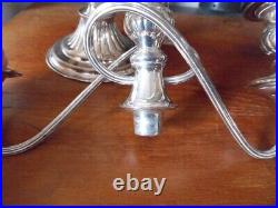 Candelabra Candlestick Elkington Vintage 3 Branch Silver plated 1965 hand chased