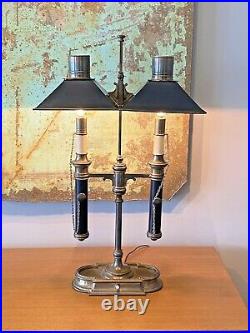 Chapman Vtg Mid Century Brass Bouillotte Candlestick Table Lamp Light Stiffel