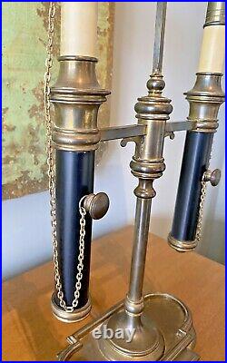 Chapman Vtg Mid Century Brass Bouillotte Candlestick Table Lamp Light Stiffel