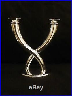 Christofle Silver Plated Gio Ponti Horn Horns Candlestick Vintage