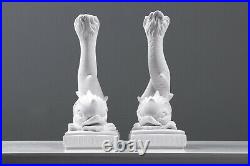 Classic Dolphin Candle Holder in Pair Animal Statue Candlestick Art Sculpture