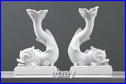 Classic Dolphin Candle Holder in Pair Animal Statue Candlestick Art Sculpture