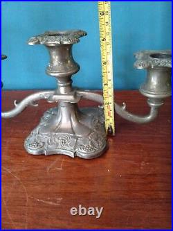 Collection Of Antique And Vintage Metal Candlesticks