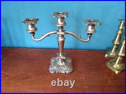 Collection Of Antique And Vintage Metal Candlesticks