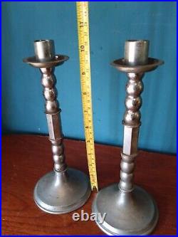 Collection Of Antique And Vintage Metal Candlesticks